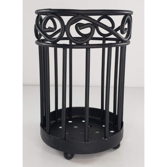 Scroll Utensil Holder Kitchen Black - Picture 3 of 6